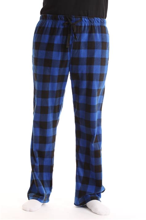 black and blue plaid pajama pants